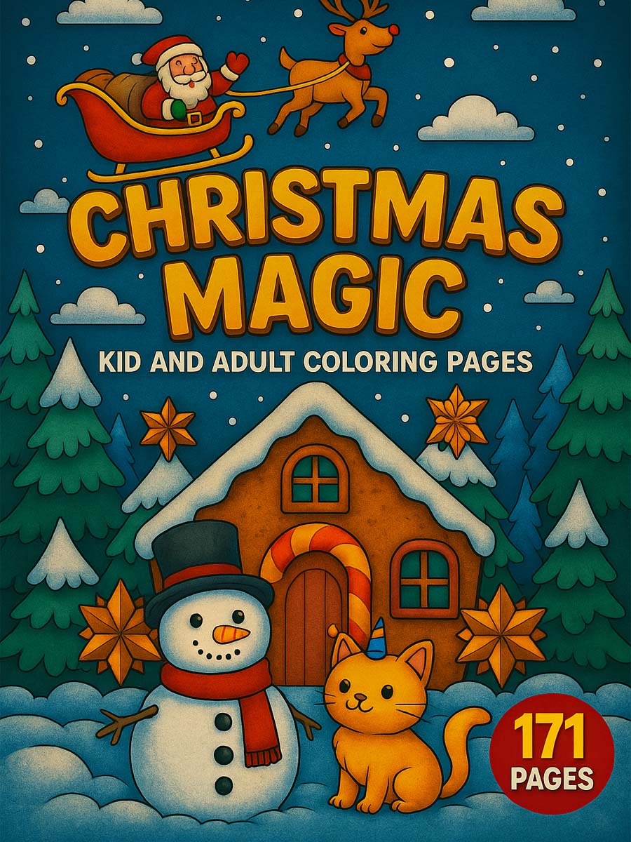 Christmas Magic – 171 Holiday-Themed Coloring Pages
