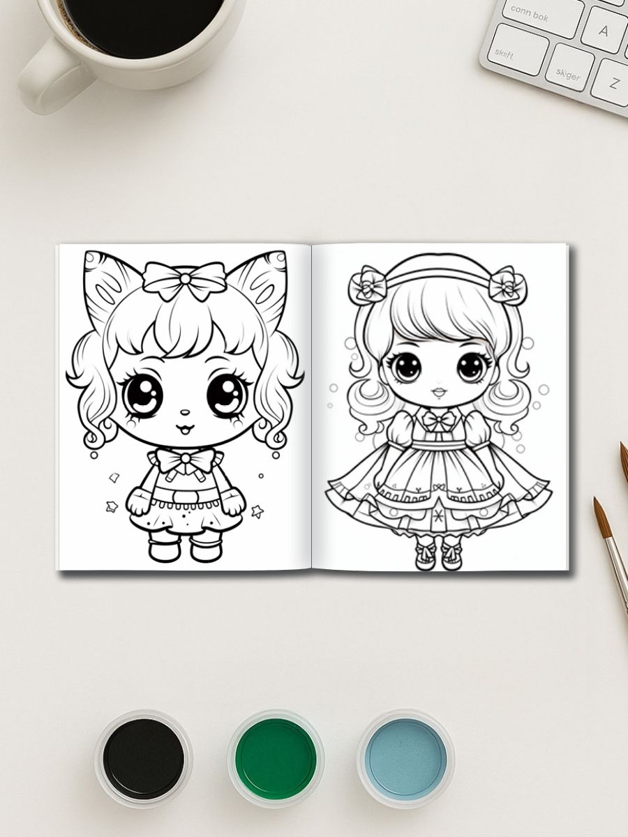Kawaii Princess World – 300 Princess & Cute Girl Pages - Image 3