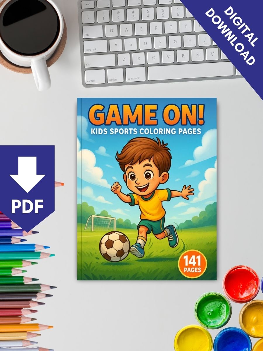Game On! – 141 Sports & Activities Coloring Pages for Kids - Image 2